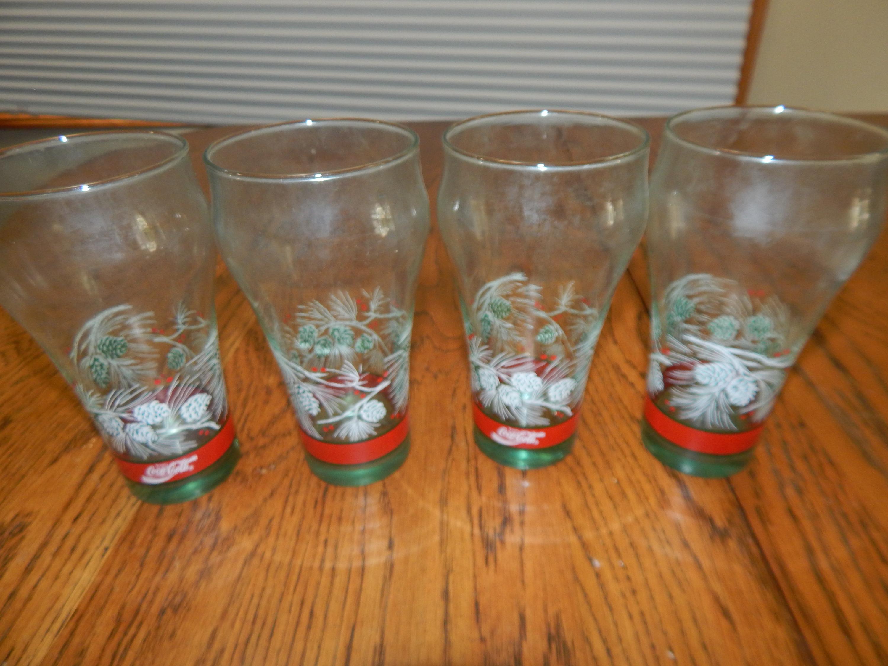 Coca Cola Christmas Glasses - Etsy