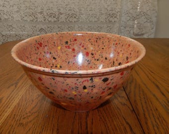 Ciotola per rifiuti Rachel Ray Collection in melamina con effetto "coriandoli", colore arancione pesca screziato, 4 quarti (circa 1,9 litri)