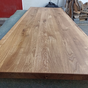 Tablero de madera de roble / Hecho a medida / Diferentes tamaños / Encimera / Tapa de roble macizo para mesa de centro o comedor imagen 3