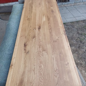 Oak wood table top Made to measure Different sizes Countertop Solid oak top for coffee or dinner table image 5