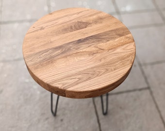 Dessus de table en bois de chêne sur mesure | Différentes tailles | Comptoir | Plateau en chêne massif | Plateau rond