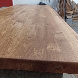 Tablero de madera de roble / Hecho a medida / Diferentes tamaños / Encimera / Tapa de roble macizo para mesa de centro o comedor imagen 4