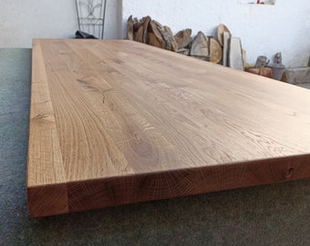 Tapa de mesa de madera de roble / Fabricación a medida / Diferentes medidas / Encimera / Tapa de roble macizo