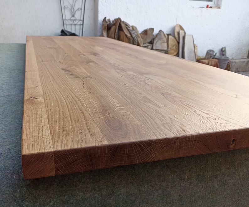 Tablero de madera de roble / Hecho a medida / Diferentes tamaños / Encimera / Tapa de roble macizo para mesa de centro o comedor imagen 2