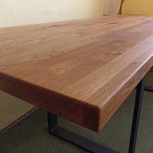 Oak wood table top Made to measure Different sizes Countertop Solid oak top for coffee or dinner table image 7