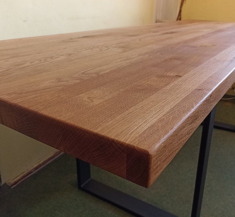 Piano tavolo in legno di rovere / Su misura / Diverse dimensioni / Piano di lavoro / Piano in rovere massiccio per tavolo da caffè o da pranzo immagine 7