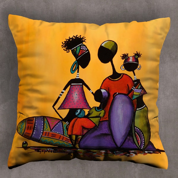 African Art Pillow Etsy