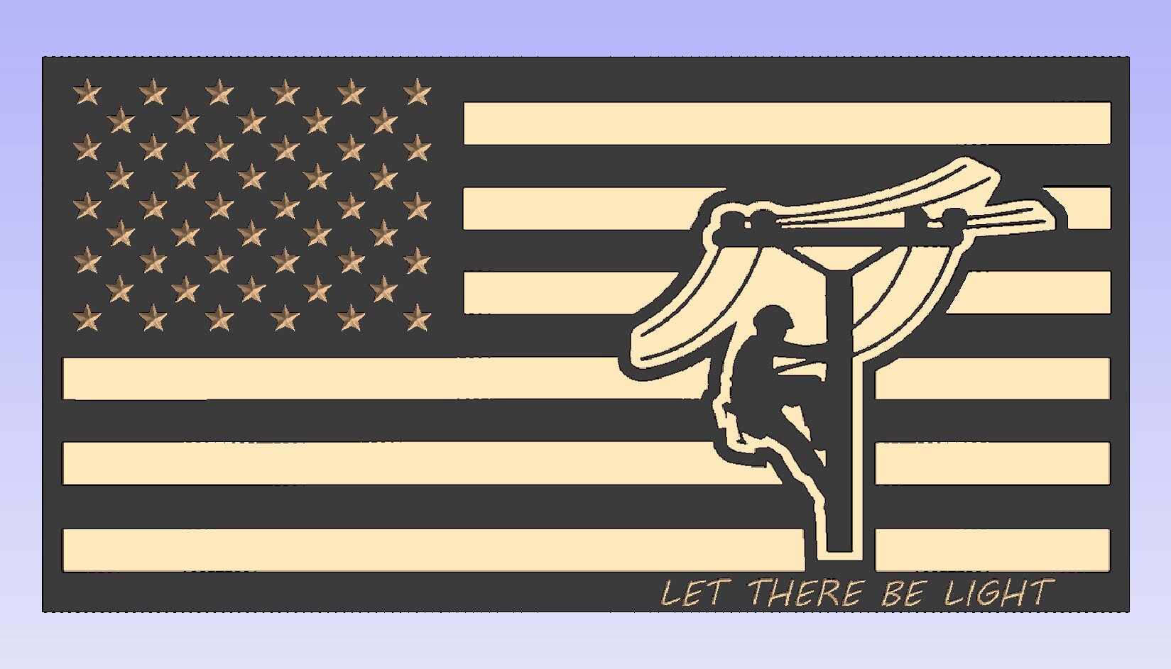 Lineman Flag Vector Etsy