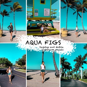 Mobile presets and Desktop Lightroom Presets AQUA Figs,Instagram Preset 2020 spring/summer. Blogger, Travel, Lifestyle Instagram Preset