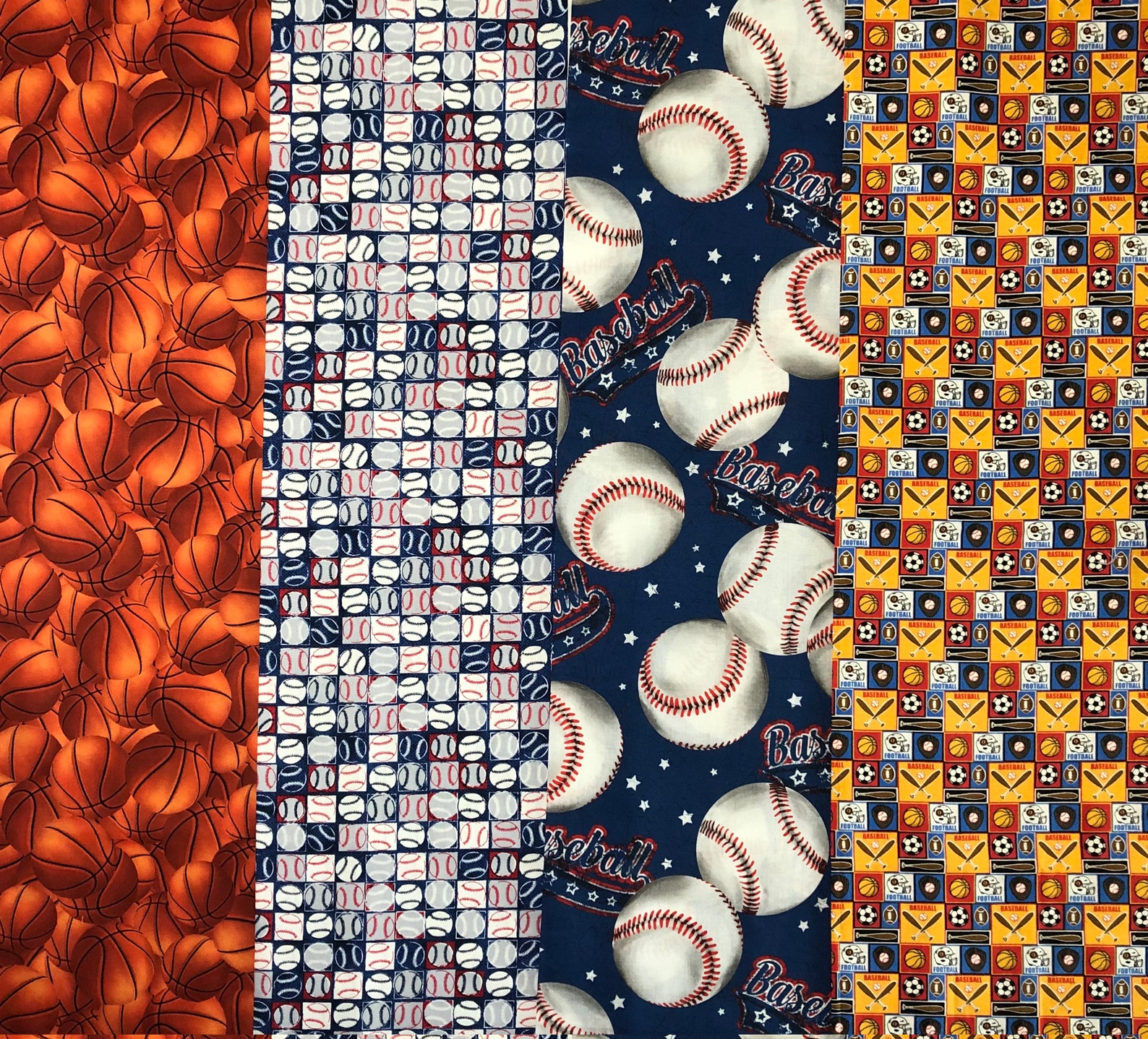 Sports Fabric by the Yard Etsy