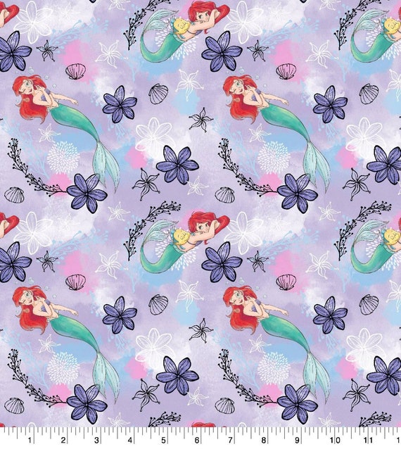 Mermaid Song - Cream - 50x145cm. From Belle & Boo - American print cotton  fabrics - Fabrics - Casa Cenina