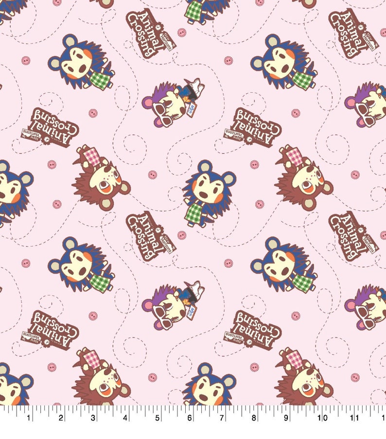Animal Crossing 100 Cotton Fabric Etsy