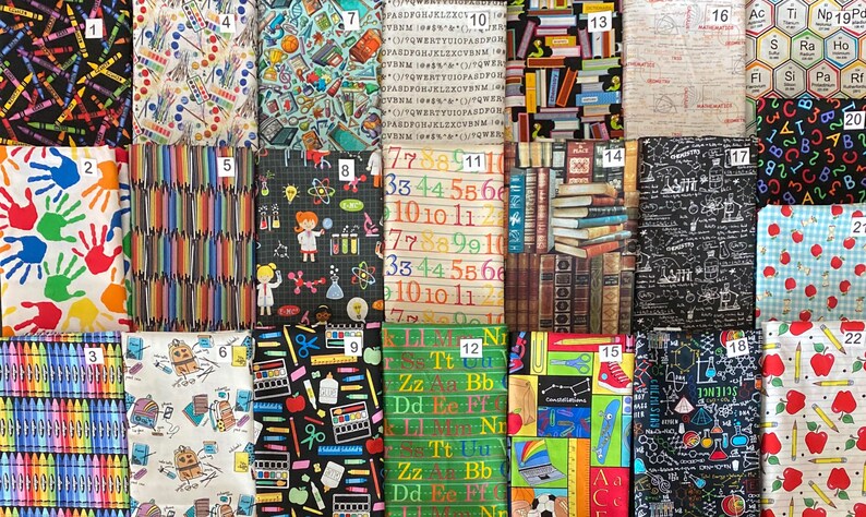 Back 2 School Fabric