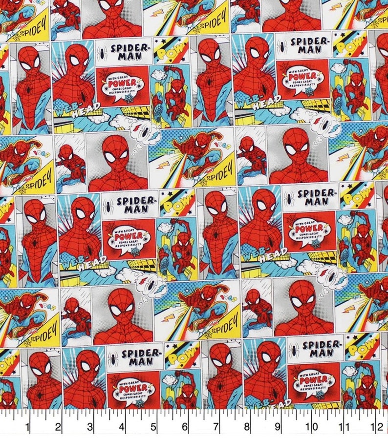 Spider-man Fabric by the Yard - Etsy