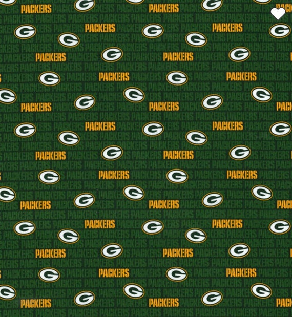 Green Bay Packers Mini Print Fabric 100 Cotton Etsy