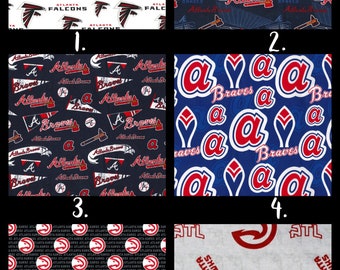 Atlanta Falcons, Braves & Hawks 100% Cotton Fabric!