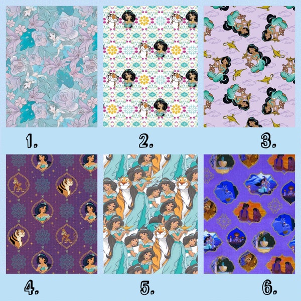 Disney Aladdin & Princess Jasmine 100% Cotton Fabric!