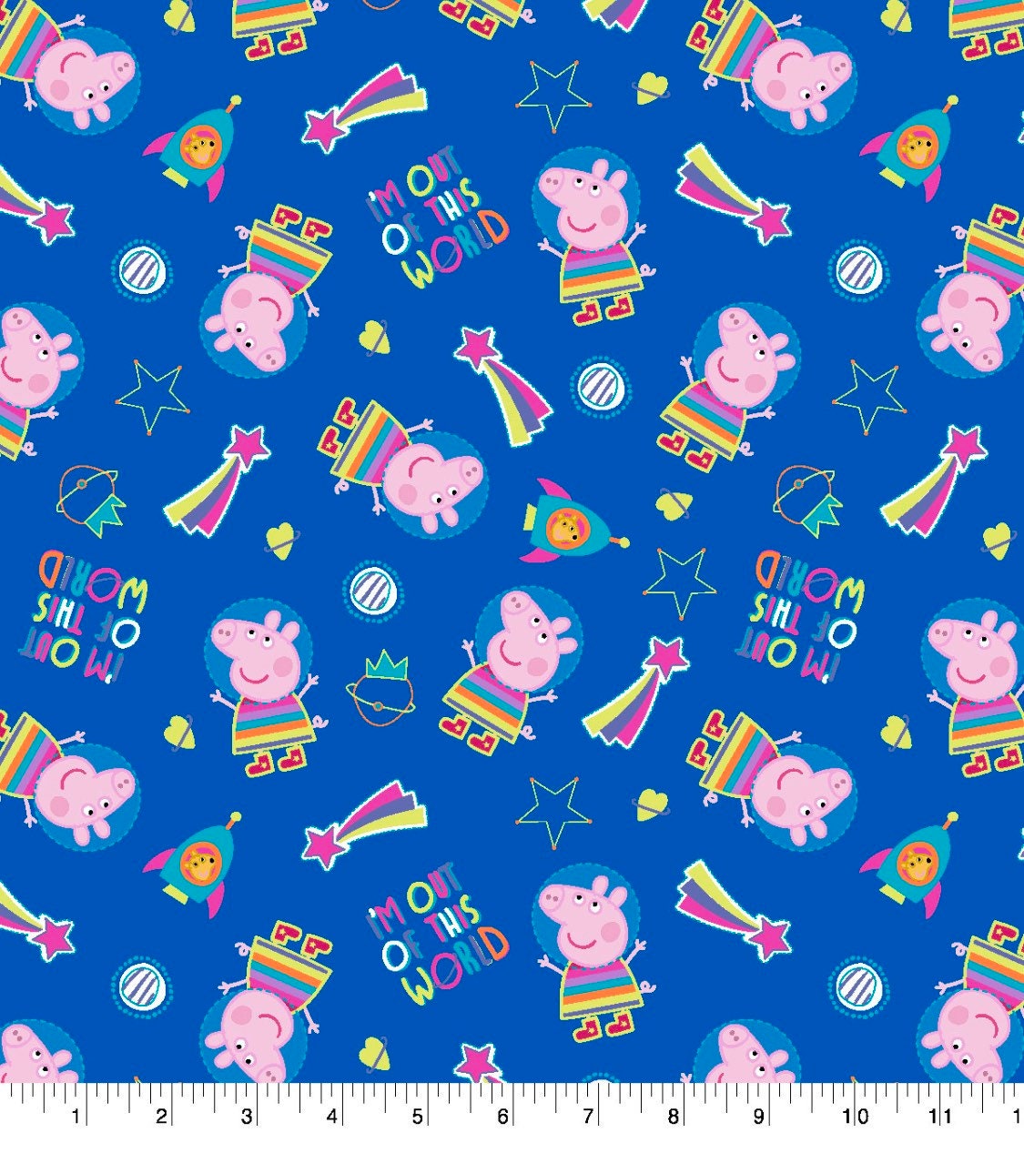 Peppa Pig 100% Cotton Fabric by the Yard - Etsy Canada