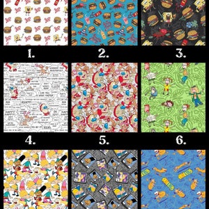 Nickelodeon Fabric 100% Cotton! SpongeBob, Hey Arnold, Ren & Stimpy, Wild Thornberrys, CatDog!