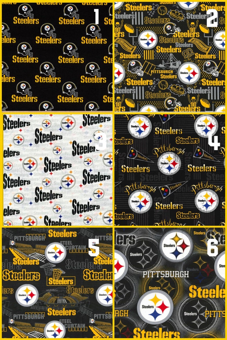 Pittsburgh Steelers 100% Cotton Fabric | Etsy