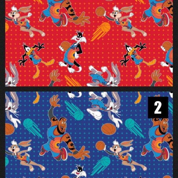 Space Jam Fabric Material Etsy