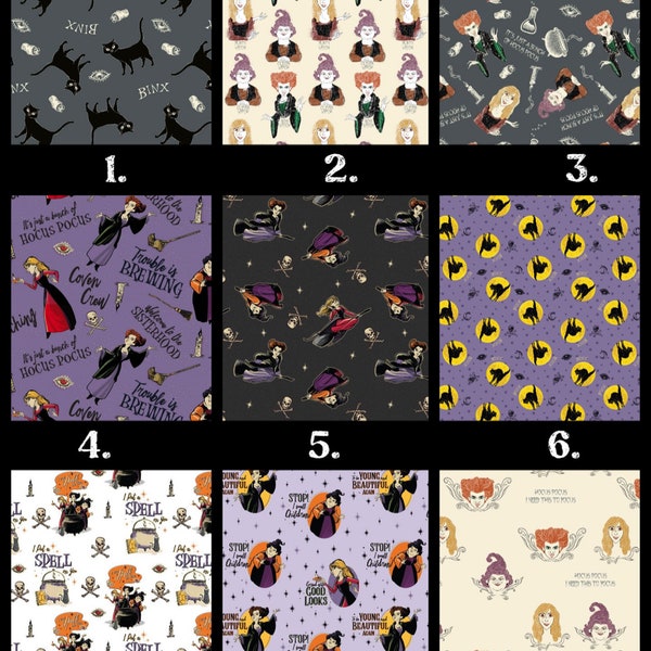 Halloween Hocus Pocus Character 100% Cotton Fabric