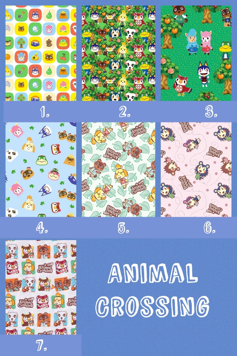 Animal Crossing 100 Cotton Fabric Etsy