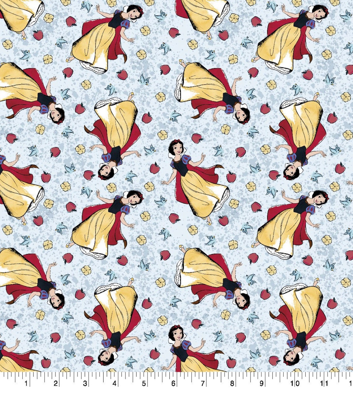 Disney Princess Snow White & Seven Dwarfs Fabric 100% Cotton | Etsy