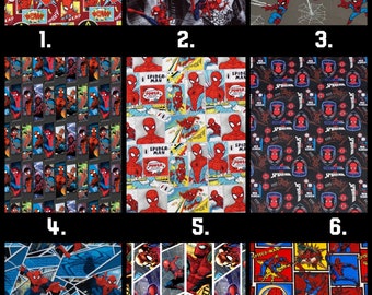 Spiderman Fabric, Spiderman Swing on Mosiac Pattern – Fabric Design  Treasures