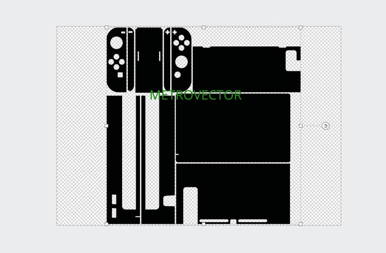 Nintendo Switch OLED Skin Vector Cricut and Cut File Template