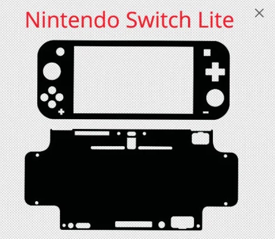Switch Lite Skin Template Etsy