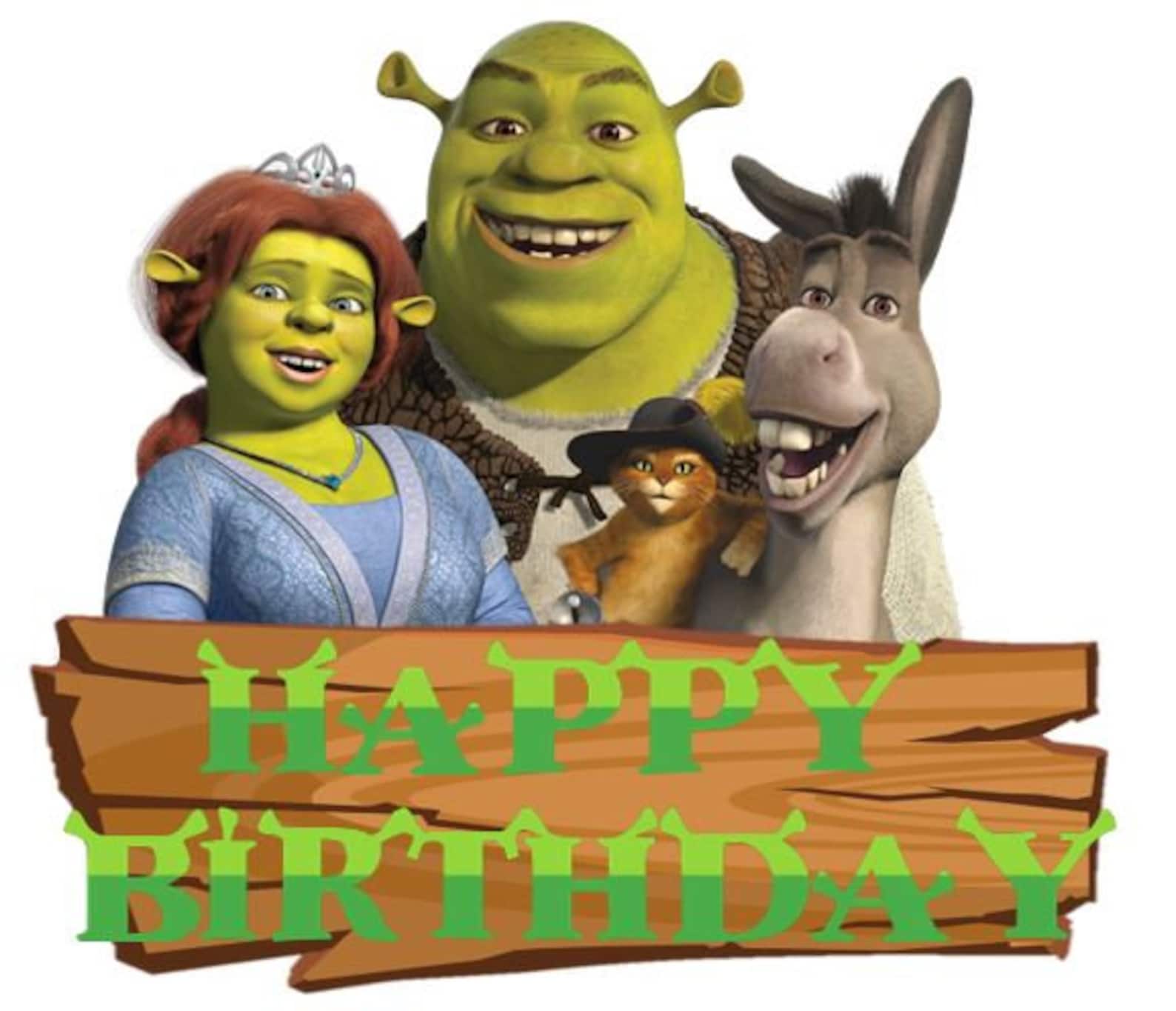 Shrek Birthday Cake Topper fiesta Shrek topper de pastel Etsy