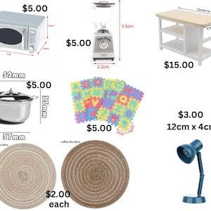 Dollhouse appliances 1:12 - various.