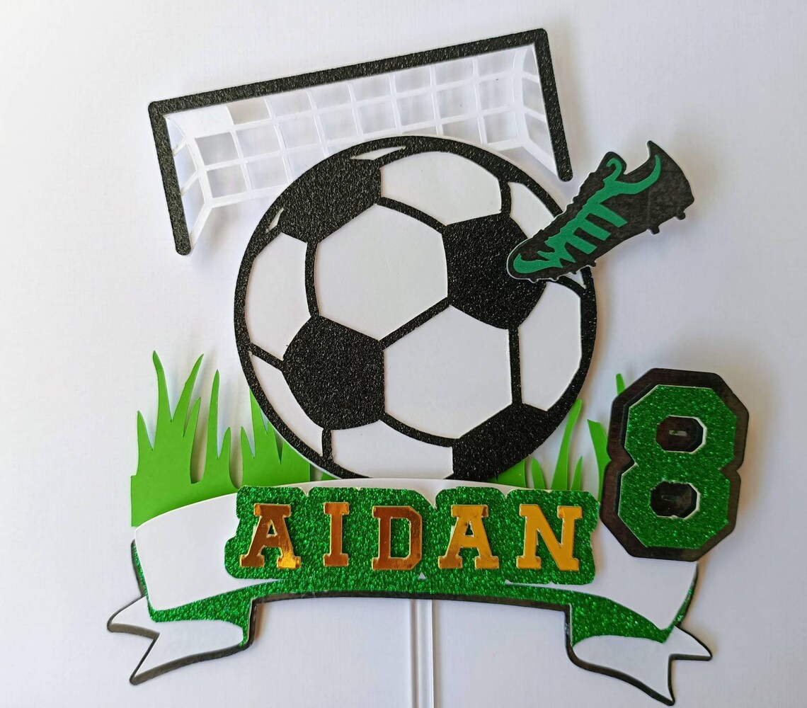 Soccer Birthday Cake Topper Soccer Party 3D Soccer Cake Etsy Australia