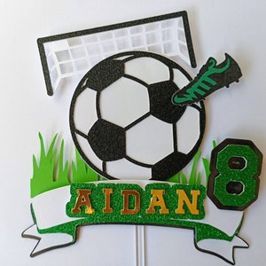 Sports Party Soccer Cake Topper Personalized Birthday Keepsake- LT1171 Ball