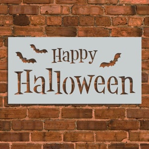 Happy Halloween Spooky Stencil