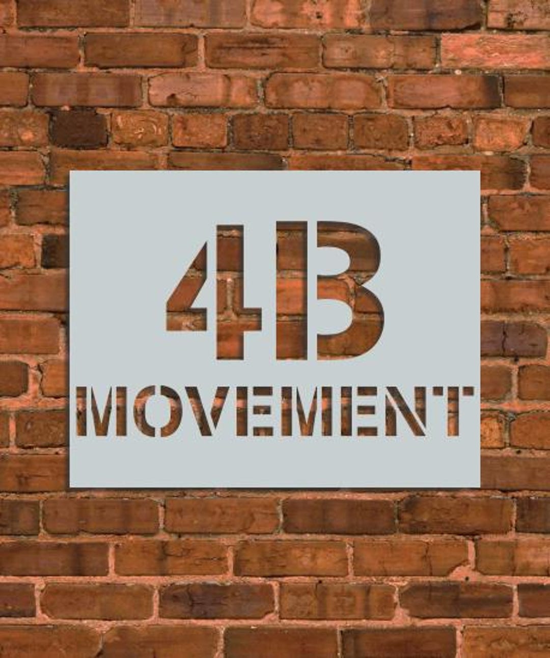 4B Movement Sign Stencil - Etsy