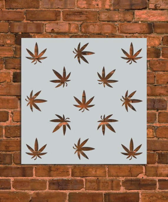 Cannabis Pattern Stencil | Etsy