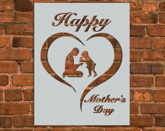 Mother's Day Stencil | Etsy