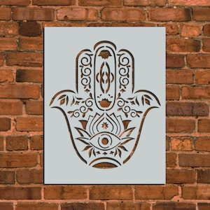 Fatima Hamsa Hand Stencil