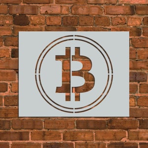 Bitcoin Cryptocurrency Stencil