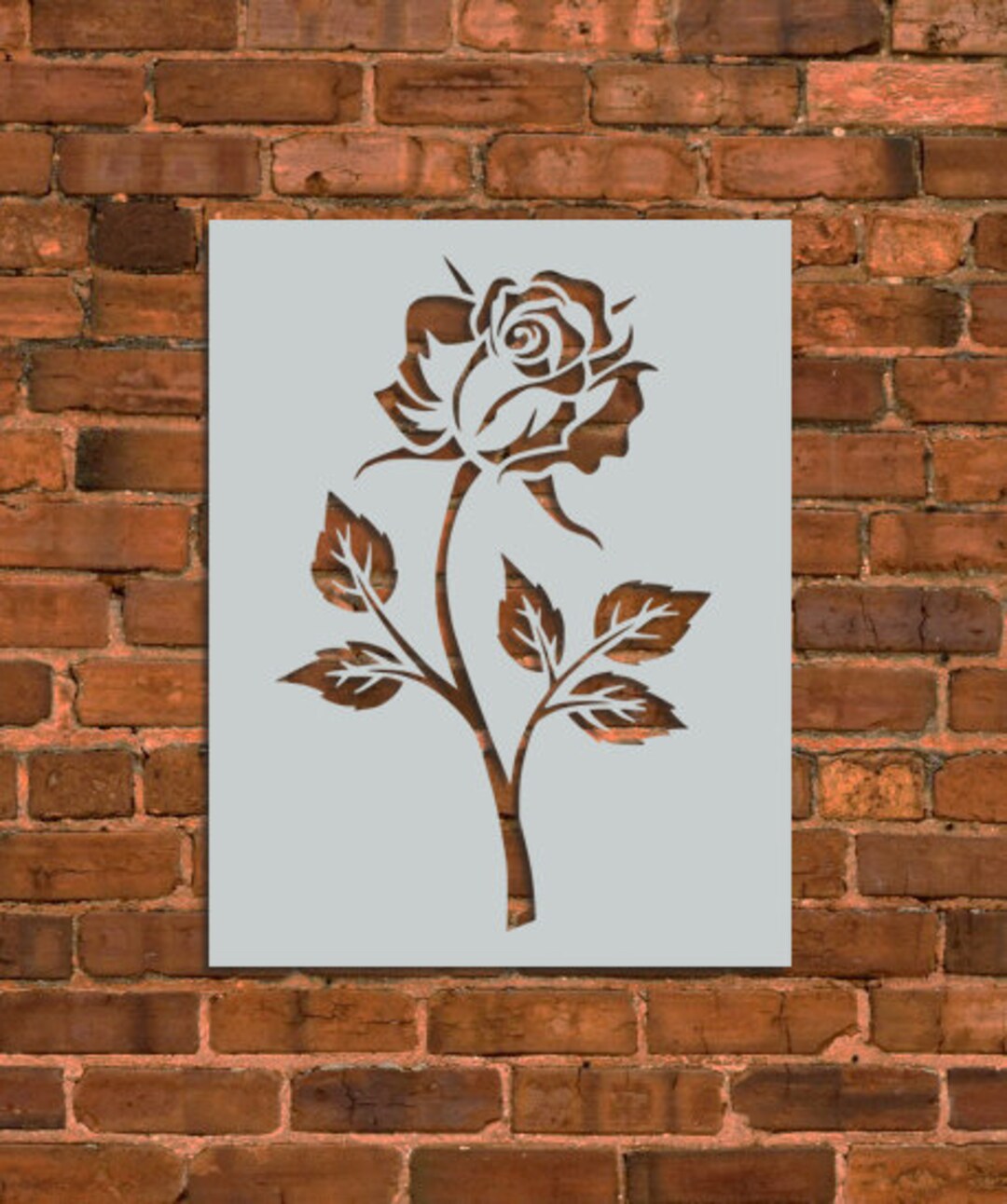 Rose Flower Stencil - Etsy