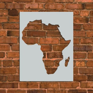 African Continent Map Stencil
