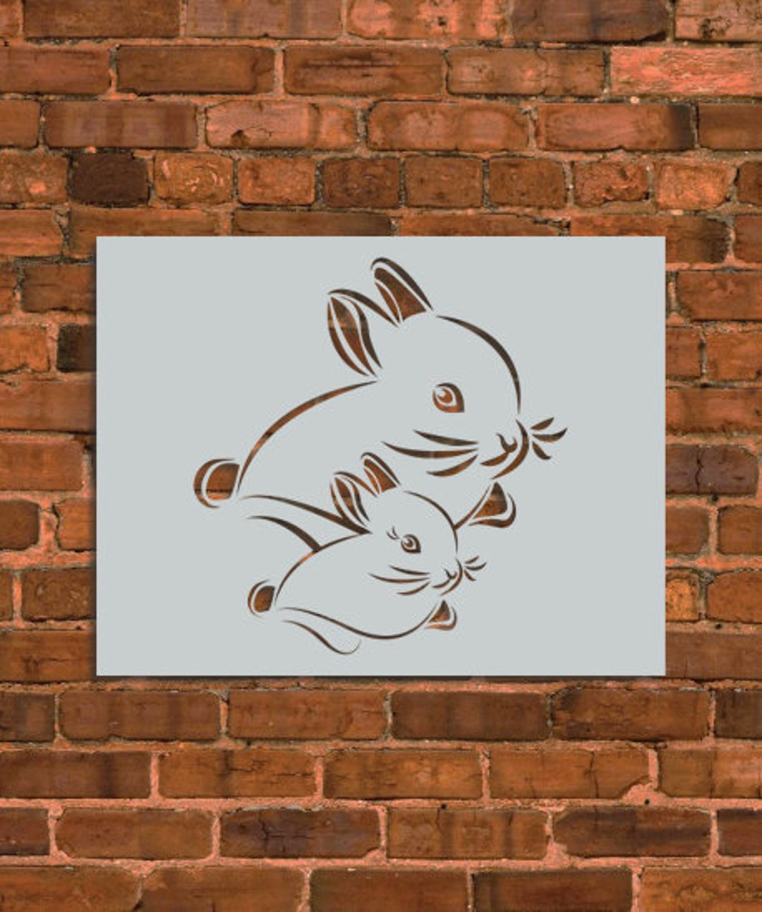Easter Bunnies Home Decor Stencil