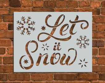 Let It Snow Stencil