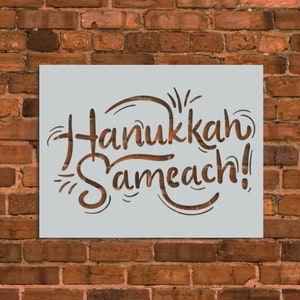Hanukkah Sameach Stencil
