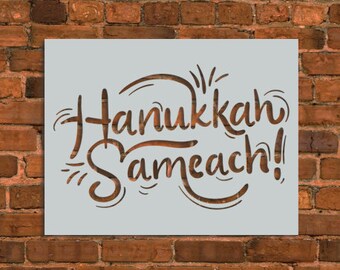 INNOVO Menorah 7 Candles Stencil - 8.5x11" Reusable Craft Stencil For Holiday Decor