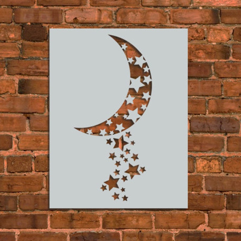 Stars and Moon Stencil - Etsy