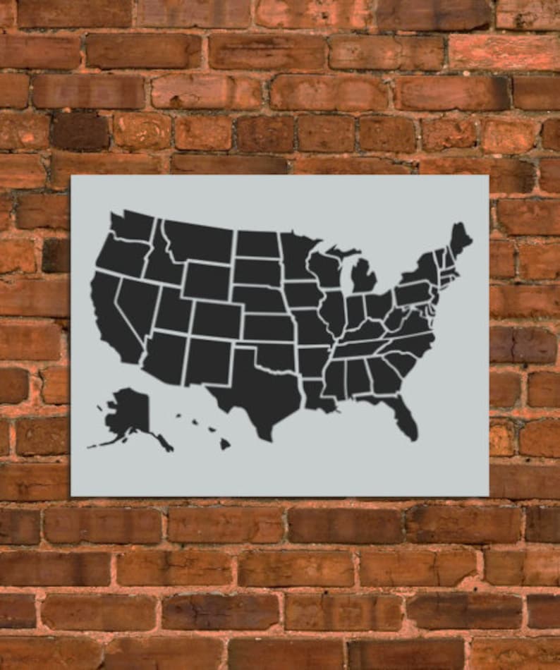 Us state stencils
