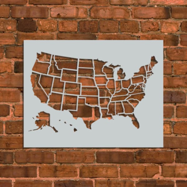 United States Map Stencil